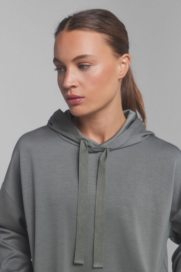 Dash and Stars Sudadera capucha suave kaki. Special collab @ffitcoco beige