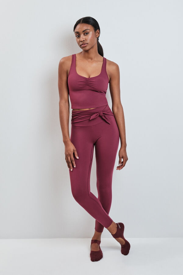 Dash and Stars Leggings SOFT MOVE largo granate p&uacute;rpura