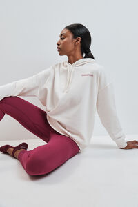 Dash and Stars Sudadera de felpa de algod&oacute;n blanco