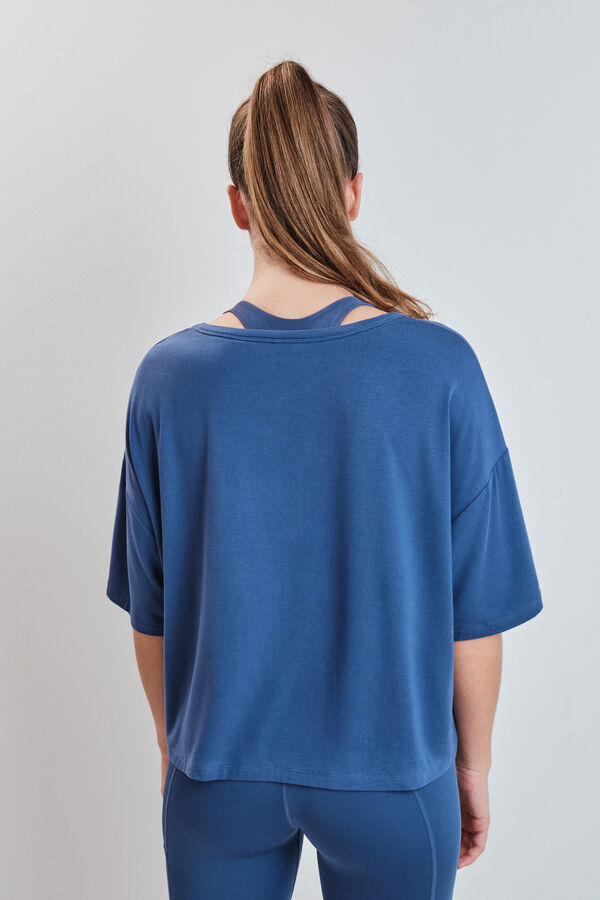 Dash and Stars Playera manga corta extra suave azul azul