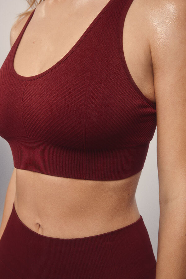Dash and Stars Sujetador deportivo SEAMLESS COMFORT burgundy púrpura