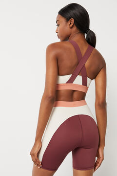 Dash and Stars Mallas ciclista color block granate 4D Stretch púrpura