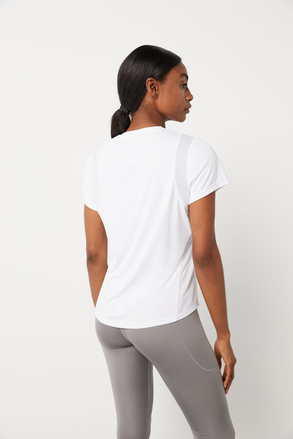 Dash and Stars Camiseta técnica blanca beige