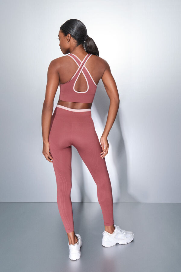 Dash and Stars Pantal&oacute;n legging largos rosas SEAMLESS COMFORT rosa