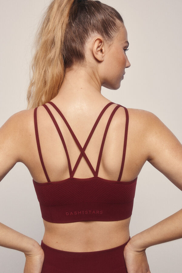 Dash and Stars Sujetador deportivo SEAMLESS COMFORT burgundy púrpura