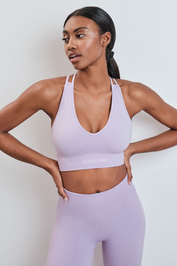 Dash and Stars Brasier deportivo SEAMLESS COMFORT lila morado/lila
