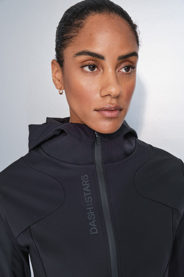 Dash and Stars Chamarra negra ajuste negro