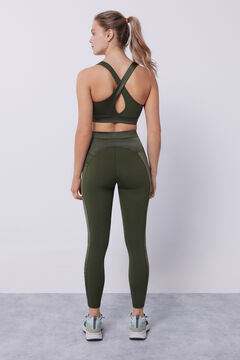 Dash and Stars Leggings SOFT MOVE crop verde beige