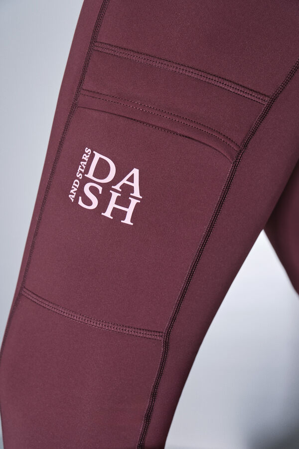 Dash and Stars Pantal&oacute;n legging THERMAL morados rosa