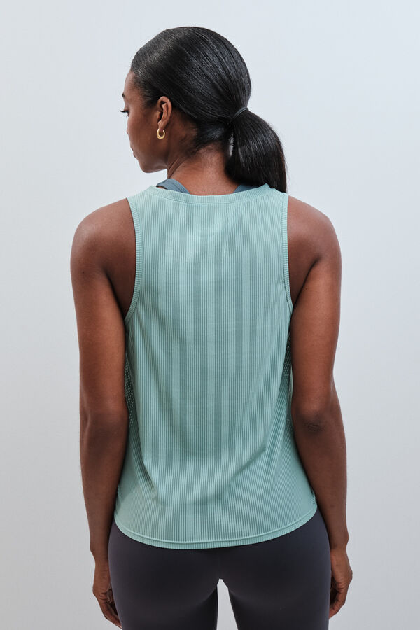 Dash and Stars Playera halter semitransparente verde verde