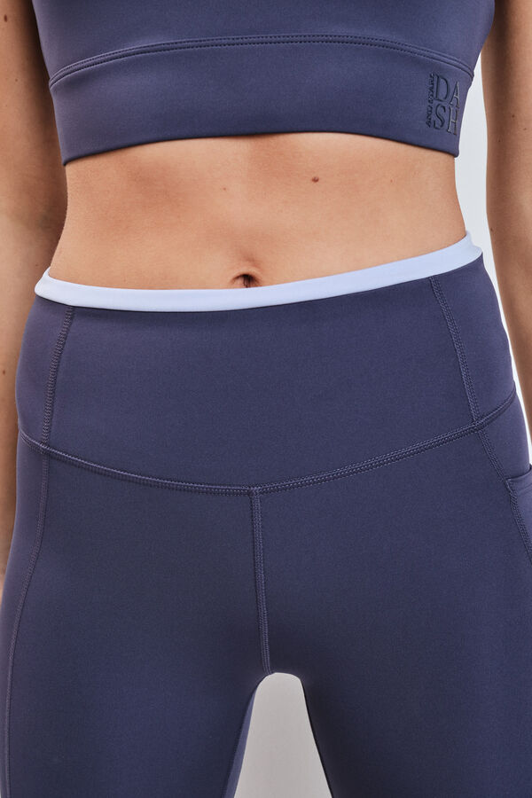 Dash and Stars Legging pirata 4D STRETCH gris azul