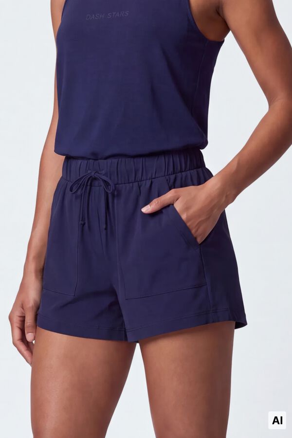 Dash and Stars Short fluido azul azul