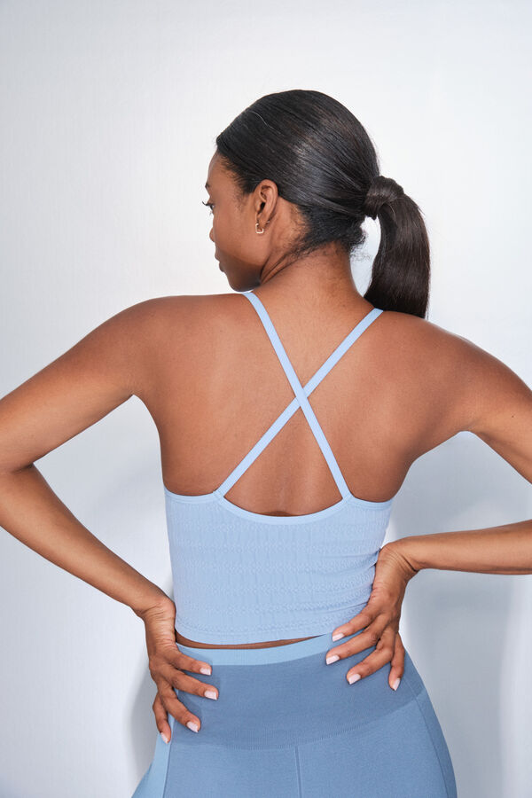 Dash and Stars Brasier deportivo azul Smock SEAMLESS COMFORT azul