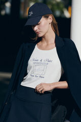 Dash and Stars Playera blanca de manga corta blanco