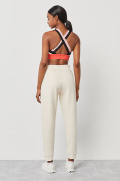 Dash and Stars Pantalón jogger algodón bicolor beige
