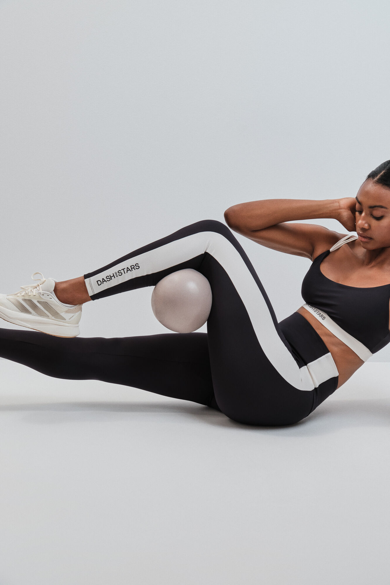 Dash and Stars Leggings largos 4D STRETCH contraste negro