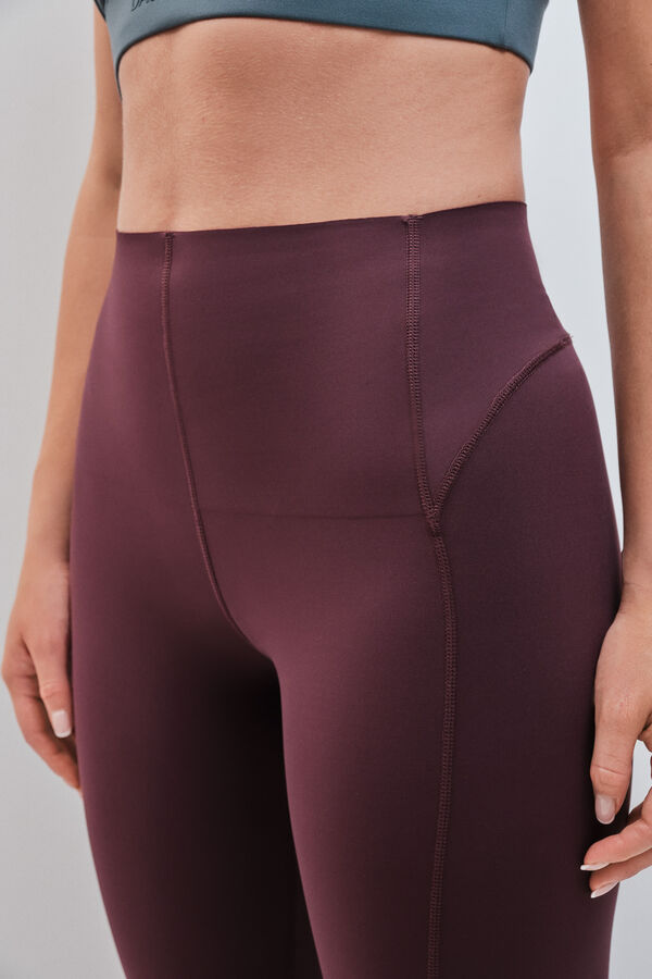 Dash and Stars Legging compresivo largo granate p&uacute;rpura