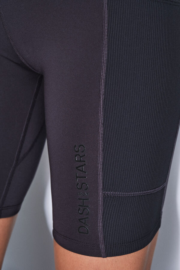 Dash and Stars Pantalón legging de ciclismo negras 4D STRETCH negro