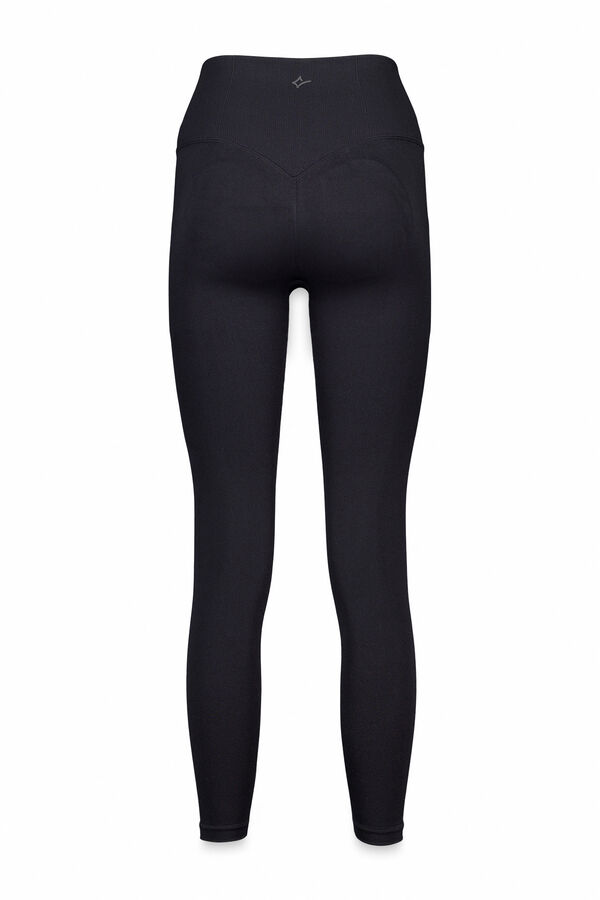 Dash and Stars Pantalón legging push up negros de ajuste  sin costuras negro