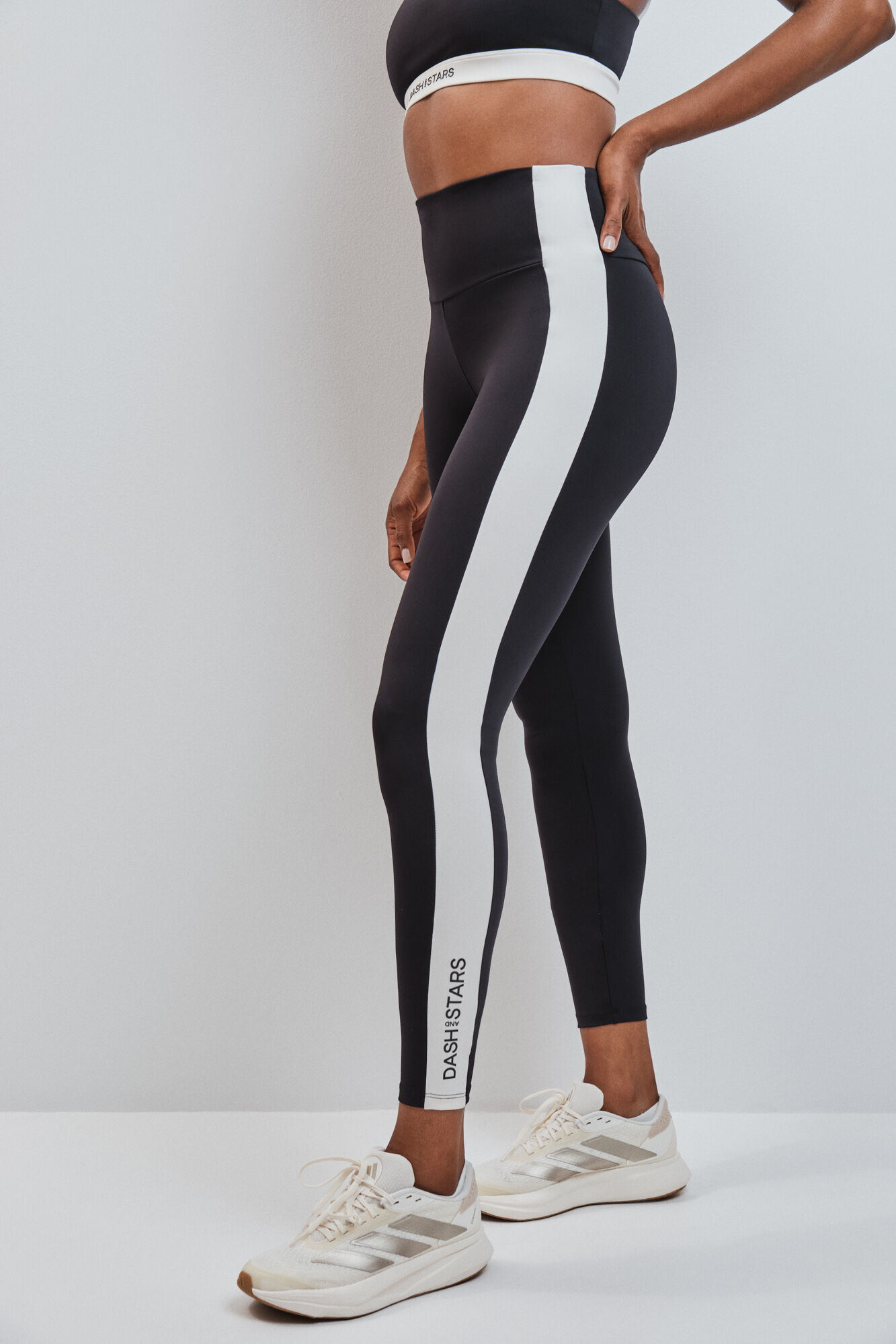 Dash and Stars Leggings largos 4D STRETCH contraste negro
