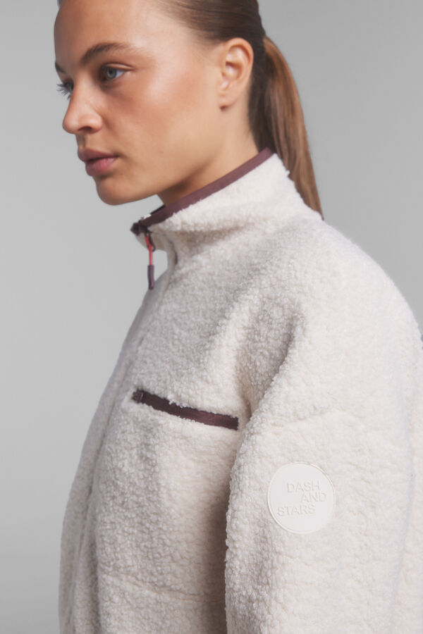 Dash and Stars Chaqueta borreguito beige café