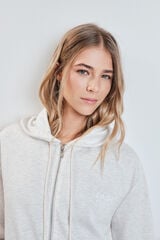 Dash and Stars Chamarra con capucha de viscosa suave gris gris