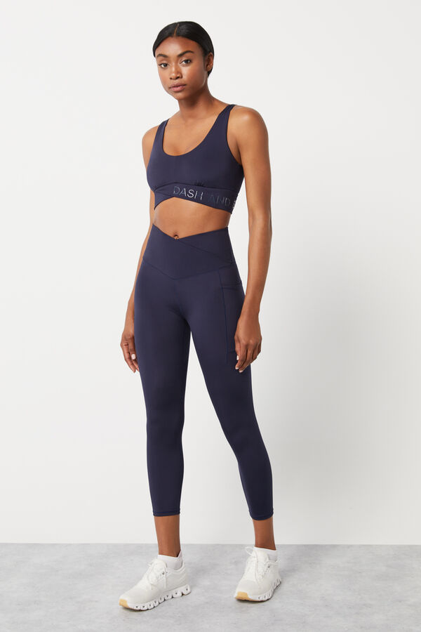 Dash and Stars Sujetador deportivo cruzado 4D Stretch azul