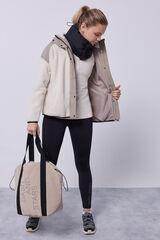 Dash and Stars Forro polar beige café