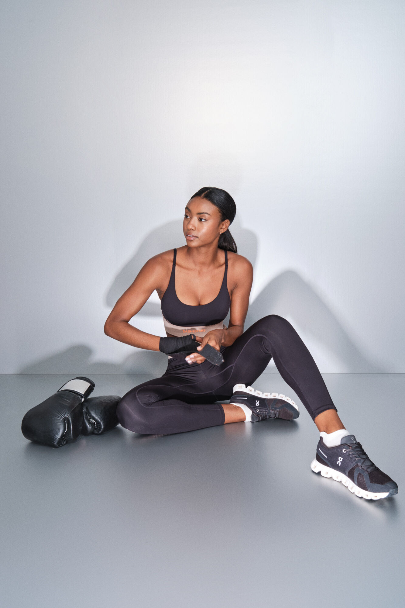 Dash and Stars Pantal&oacute;n legging negros con estampado animal 4D STRETCH