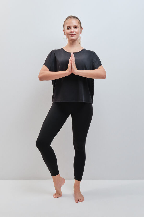Dash and Stars Playera manga corta de modal negro negro