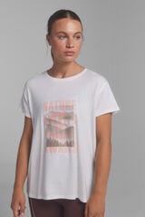 Dash and Stars Playera fluida detalle espalda  beige