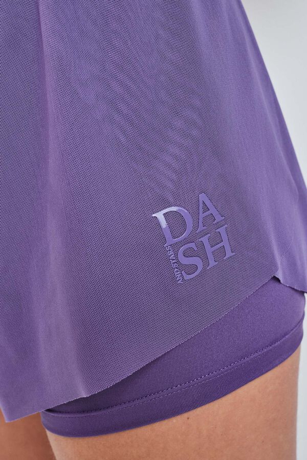 Dash and Stars Short ultra ligero de malla morado morado/lila
