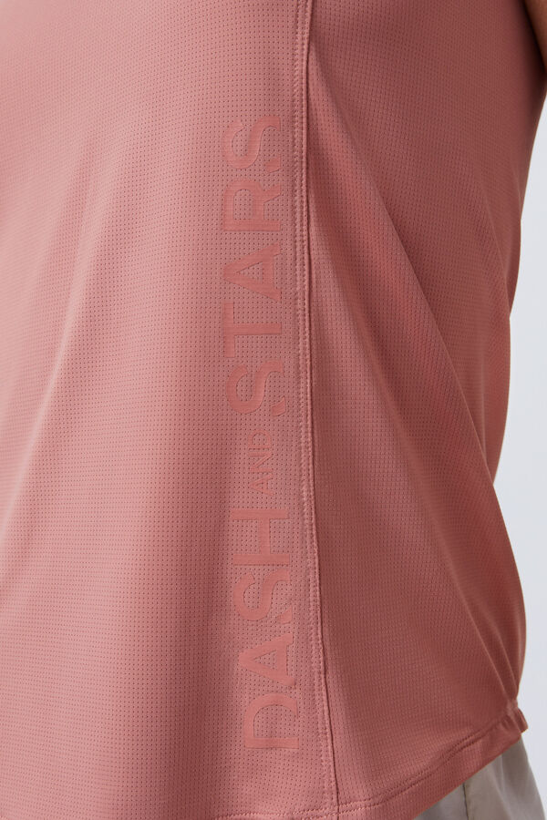 Dash and Stars Camiseta halter rosa rojo