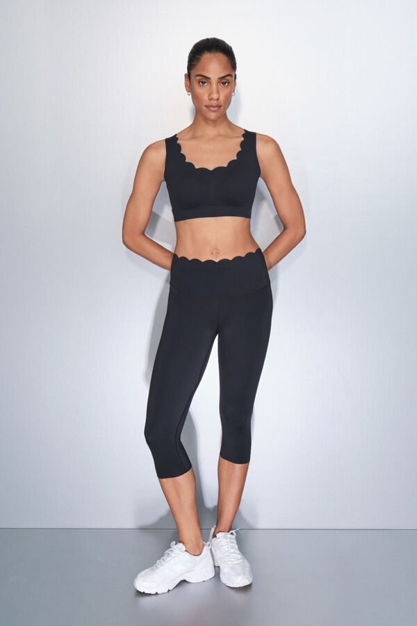 Dash and Stars Pantalón legging piratas negros COMPRESIVOS negro