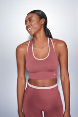 Dash and Stars Brasier deportivo rosa SEAMLESS COMFORT rosa