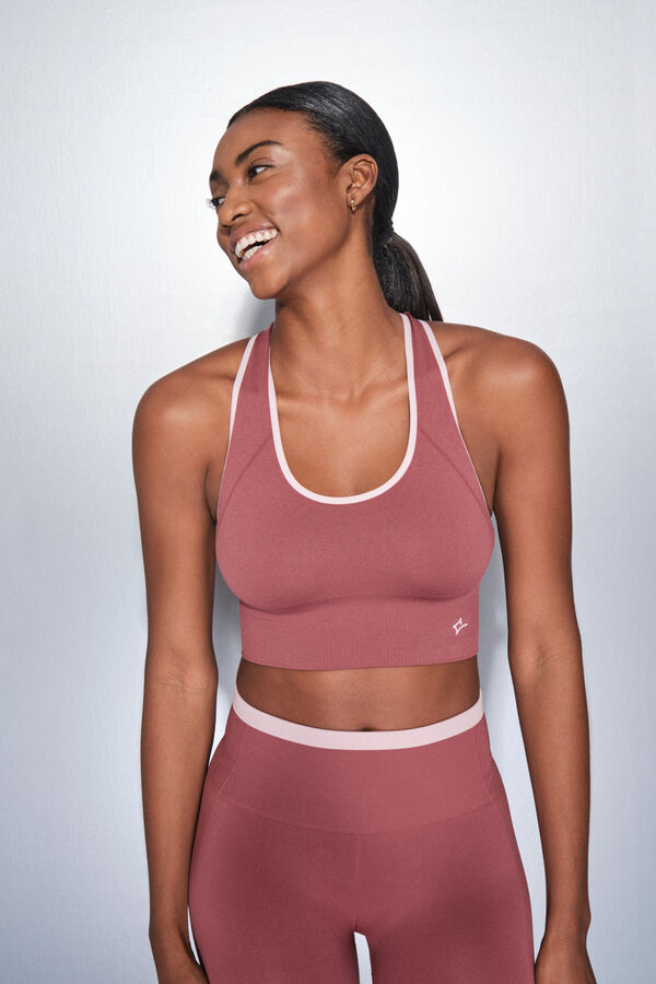 Dash and Stars Brasier deportivo rosa SEAMLESS COMFORT rosa
