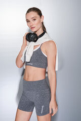 Dash and Stars Pantalón legging ciclistas grises SIN COSTURAS COMFORT gris