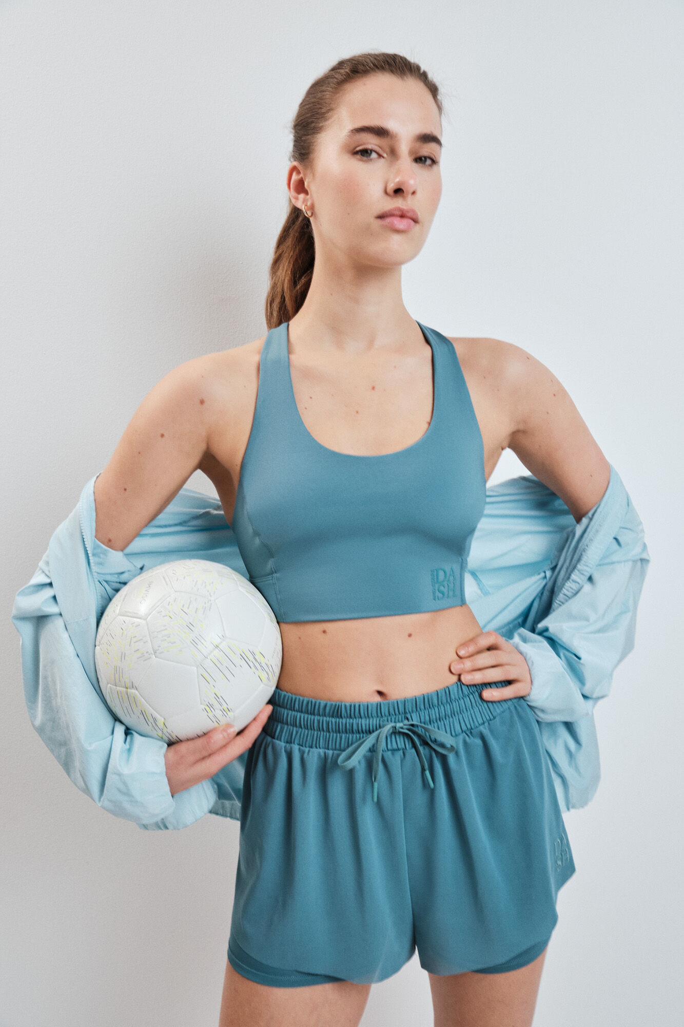 Dash and Stars Short ultra ligero de malla verde