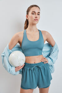 Dash and Stars Short ultra ligero de malla verde