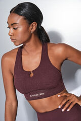 Dash and Stars Brasier deportivo morado SEAMLESS COMFORT burdeos