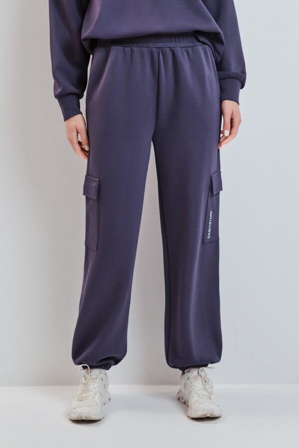 Dash and Stars Pantal&oacute;n largo ancho gris gris