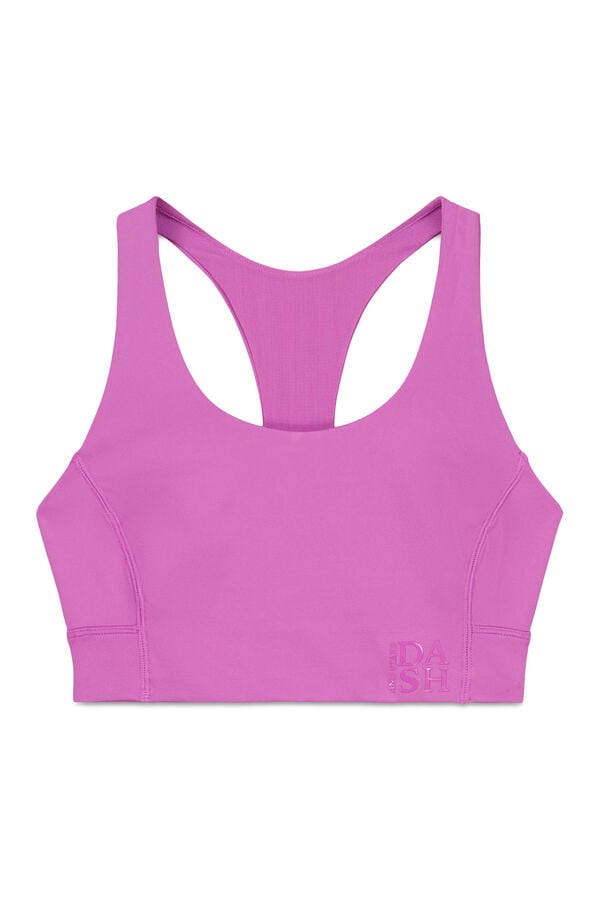 Dash and Stars Brasier deportivo 4D Stretch rosa rosa