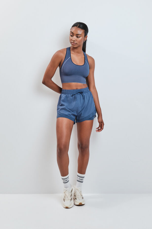 Dash and Stars Brasier deportivo 4D Stretch reversible azul azul