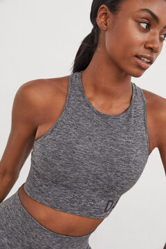 Dash and Stars Top deportivo gris Seamless Fit gris