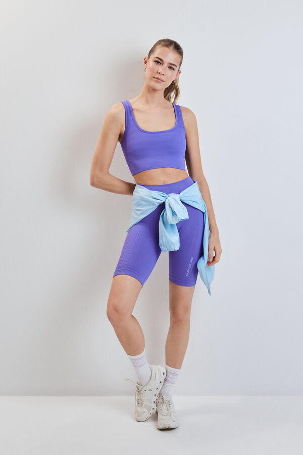 Dash and Stars Brasier deportivo SEAMLESS COMFORT vichy azul morado/lila