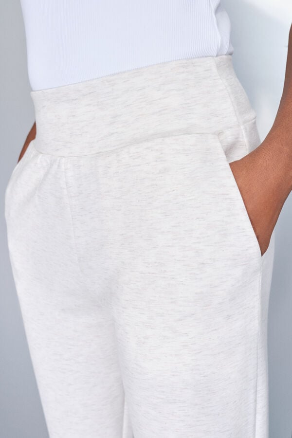 Dash and Stars Pantalón jogger blanco beige