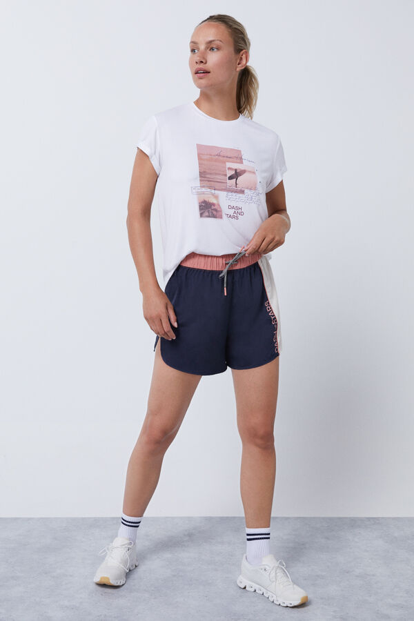 Dash and Stars Short ultraligero color block azul azul