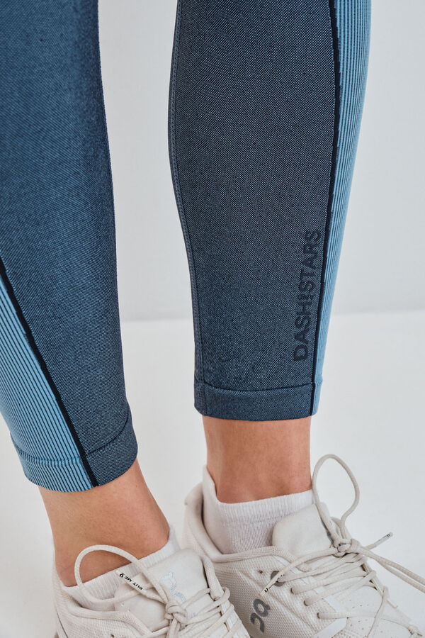 Dash and Stars Leggings SEAMLESS COMFORT crop azul azul