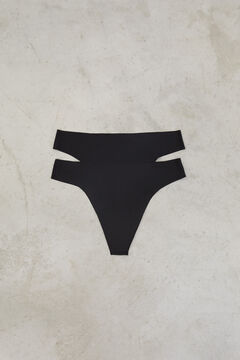 Dash and Stars Pack 2 tangas negras negro