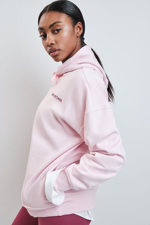 Dash and Stars Sudadera de algod&oacute;n afelpado rosa rosa